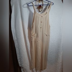 Beige jumper overalls